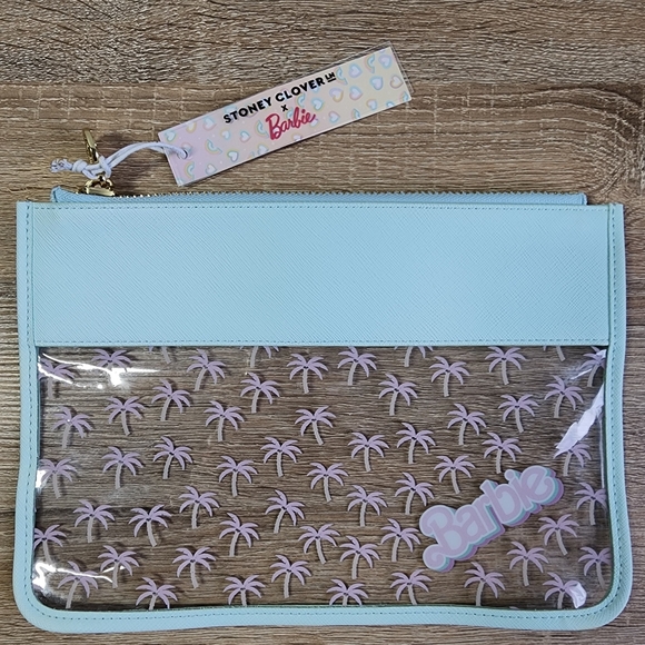 Stoney Clover Lane Other - STONEY CLOVER LANE SCL x BARBIE Malibu California Dreaming Clear Flat Zip Pouch